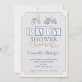 speelgoed blokkeert baby shower-uitnodiging,  peda kaart (Voorkant)