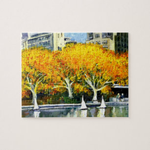 Speelgoed Boats in het Park Puzzle Legpuzzel