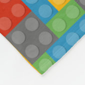 Speelgoed bouwstenen bouwpatroon fleece deken (Hoek)