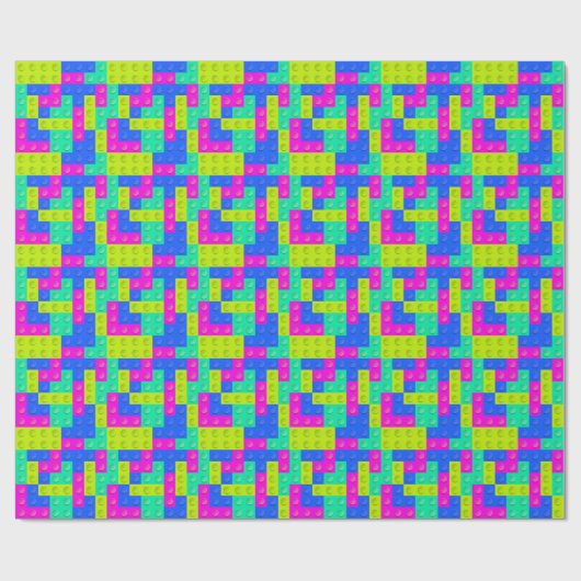 Speelgoed-bouwstenen Cadeaupapier (Vlak)