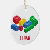 Speelgoed bouwstenen kleurrijke kinderen keramisch ornament (Rechts)