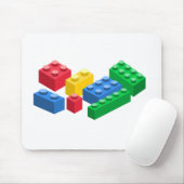 Speelgoed bouwstenen kleurrijke kinderen muismat (Met muis)