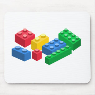 Speelgoed bouwstenen kleurrijke kinderen muismat