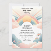 Speelgoed Boy Pink Unique Sky Cloud Sunshine Baby  Kaart (Voorkant)