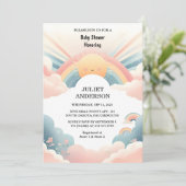 Speelgoed Boy Pink Unique Sky Cloud Sunshine Baby  Kaart (Staand voorkant)