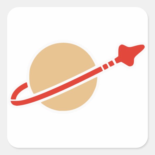 Speelgoed Brick Space astronaut symbool Vierkante Sticker (Voorkant)