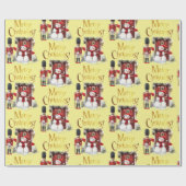 Speelgoed Britse soldaat Bearskin pet en sneeuwman Cadeaupapier (Vlak)