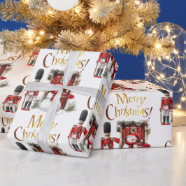 Speelgoed Britse soldaat Bearskin pet en sneeuwman Cadeaupapier