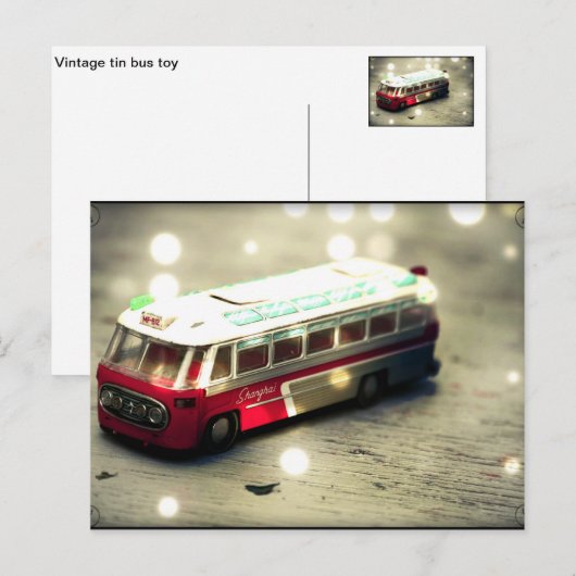  speelgoed bus briefkaart (Voorkant / Achterkant)