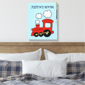 Speelgoed choo trein jongen kwekerij kunst canvas  afdruk (Insitu (Slaapkamer))