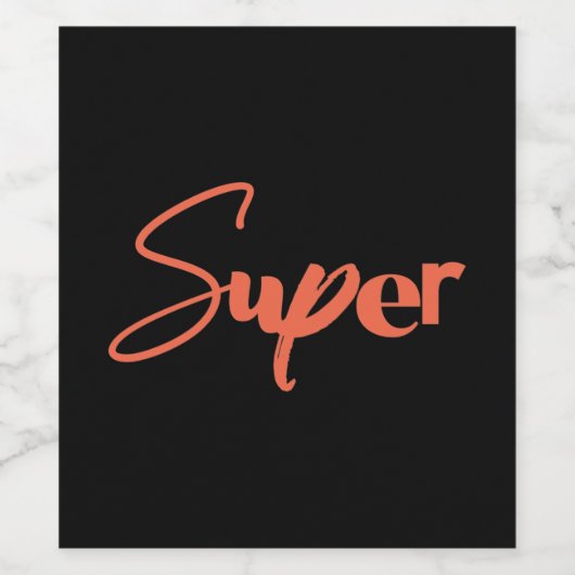 Speelgoed, creatief, cool rood ontwerp van Super Wijn Etiket (Enkel label)