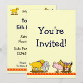 Speelgoed Dog, Paarden, Varkens, Elephant Kaart (Voorkant / Achterkant)