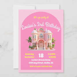Speelgoed Dream Doll House Roze Verjaardagsfeest Kaart