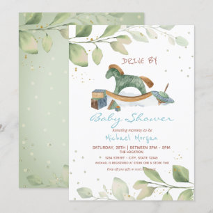 Speelgoed Drive By Baby Shower Kaart