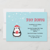 Speelgoed Drive Schattige Santa Penguin Kaart (Voorkant)