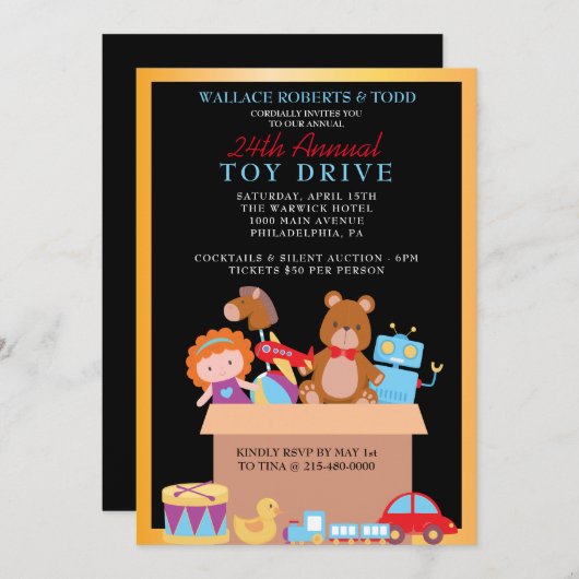 SPEELGOED DRIVE Veiling Corporate Gala Fundraiser Kaart (Voorkant / Achterkant)