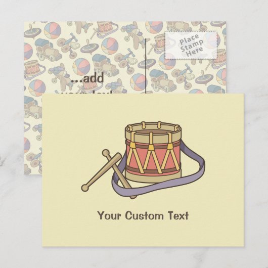 Speelgoed Drum Briefkaart (Voorkant / Achterkant)