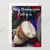Speelgoed Drum kerstgroeten Feestdagenkaart (Voorkant / Achterkant)