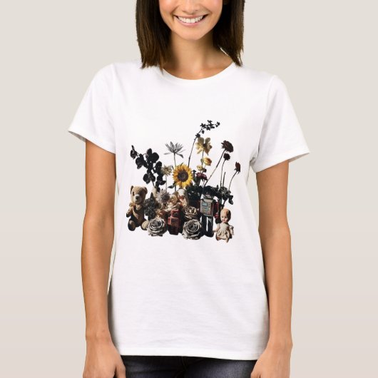 speelgoed en bloemen stilleven t-shirt (Voorkant)
