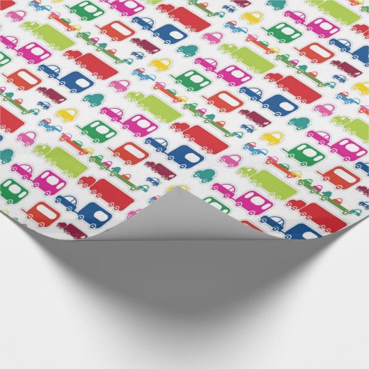 Speelgoed en busontwerp cadeaupapier (Hoek)