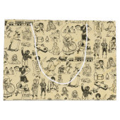  speelgoed en spelende kinderen patroon groot cadeauzakje (Achterkant)