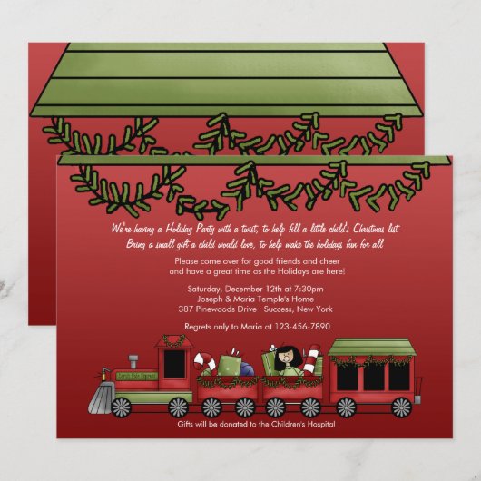 Speelgoed Express feestdag Kaart (Voorkant / Achterkant)