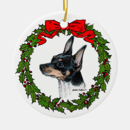 Speelgoed Fox Terrier Art van Glenda S. Harlan Keramisch Ornament