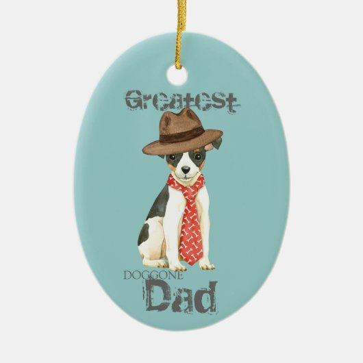 Speelgoed Fox Terrier Dad Ceramic Ornament (Voorkant)
