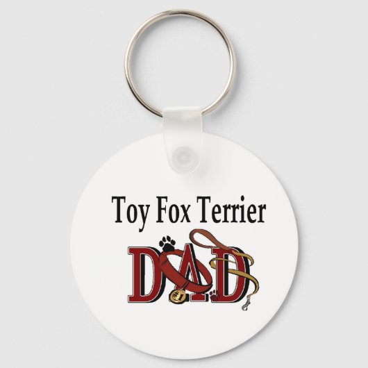 Speelgoed Fox Terrier Dad Gifts Sleutelhanger (Voorkant)