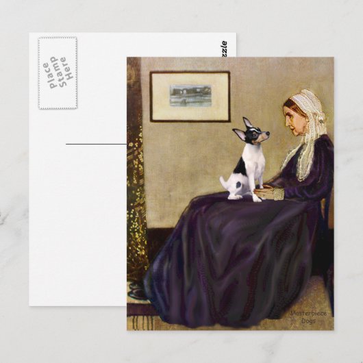 Speelgoed Fox Terrier, de moeder van Whistler Briefkaart (Voorkant / Achterkant)
