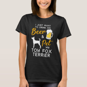 Speelgoed Fox Terrier Dog Beer Lover Owner Xmas Bi T-shirt
