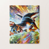 Speelgoed Fox Terrier Dog Portret Acryl Art Print  Legpuzzel (Verticaal)