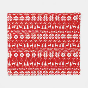 Speelgoed Fox Terrier Dog Silhouettes Kerstvakanti Fleece Deken