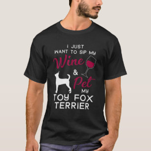 Speelgoed Fox Terrier Dog Wine Lover Owner Xmas Bi T-shirt