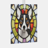 Speelgoed Fox Terriër "Glas in lood" Glas Ornament (Voorkant Rechts)
