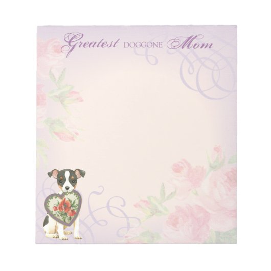 Speelgoed Fox Terrier Heart Mam Notitieblok (Voorkant)
