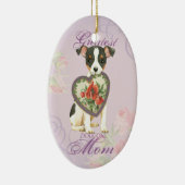 Speelgoed Fox Terrier Heart mama Keramisch Ornament (Rechts)