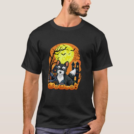 Speelgoed Fox Terrier Hond met pompoen Grappig Eng T-shirt (Voorkant)