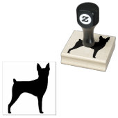 Speelgoed Fox Terrier Hondenras Silhouette Rubberstempel (Gestempeld)