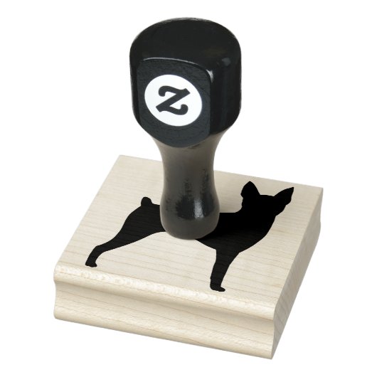 Speelgoed Fox Terrier Hondenras Silhouette Rubberstempel (Stempel)