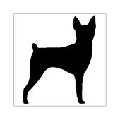 Speelgoed Fox Terrier Hondenras Silhouette Rubberstempel (Afrduk)