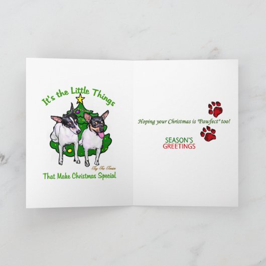 Speelgoed Fox Terrier-kerstcadeautjes Feestdagen Kaart (Binnen)