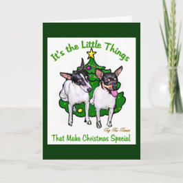 Speelgoed Fox Terrier-kerstcadeautjes Feestdagen Kaart