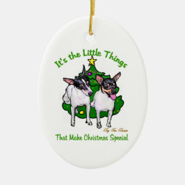 Speelgoed Fox Terrier-kerstcadeautjes Keramisch Ornament