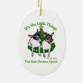 Speelgoed Fox Terrier-kerstcadeautjes Keramisch Ornament (Achterkant)