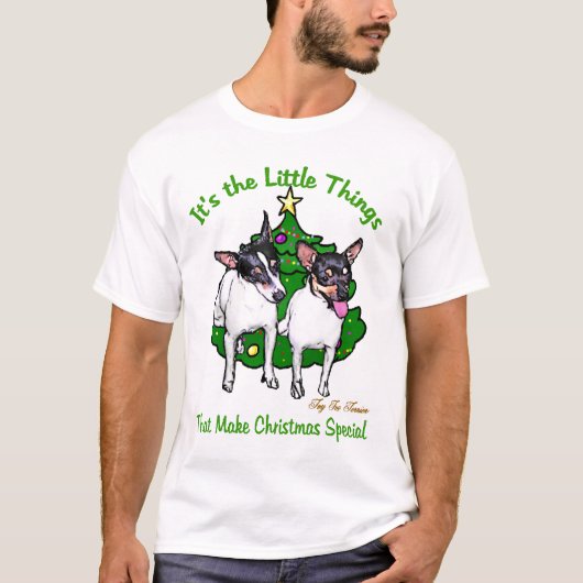 Speelgoed Fox Terrier-kerstcadeautjes T-shirt (Voorkant)