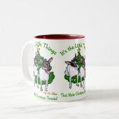 Speelgoed Fox Terrier-kerstcadeautjes Tweekleurige Koffiemok (Voorkant links)