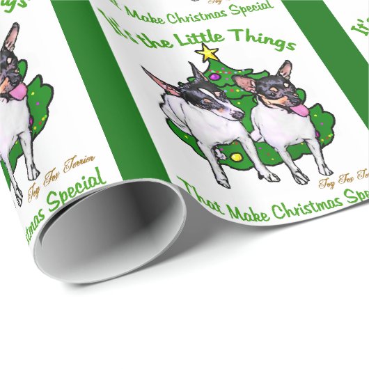 Speelgoed Fox Terrier Kerstmis Cadeaupapier (Rol Hoek)