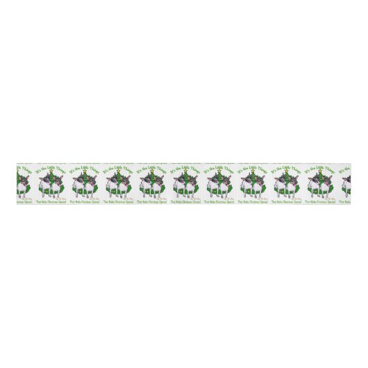 Speelgoed Fox Terrier Kerstmis Grosgrain Lint (Voorkant)