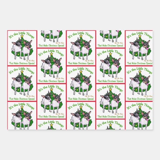 Speelgoed Fox Terrier Kerstmis Inpakpapier Vel (Voorkant 2)